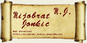 Mijobrat Jonkić vizit kartica